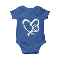 Sobriety Heart Sober Anniversary Alcoholic Abstinence Baby Onesie