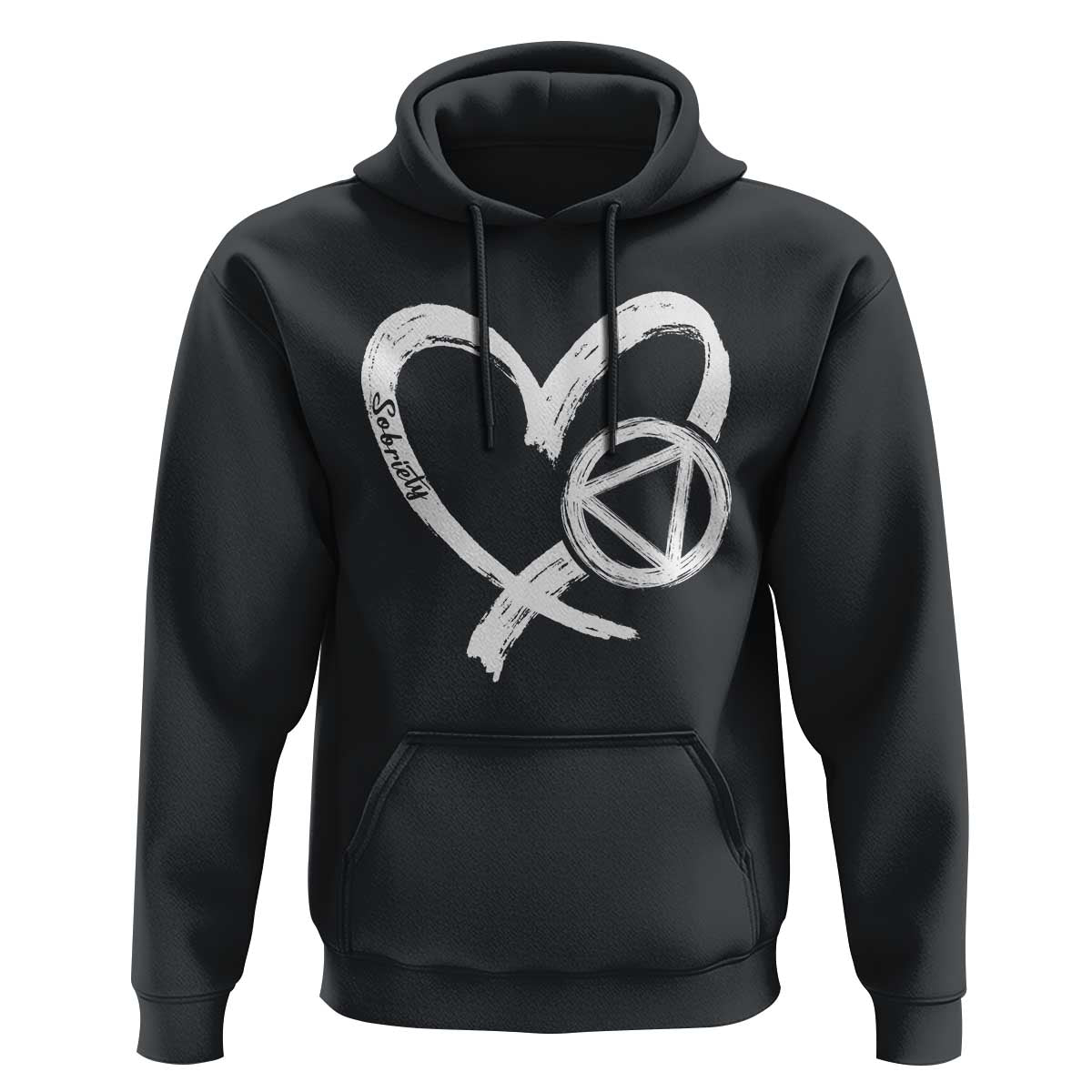 Sobriety Heart Sober Anniversary Alcoholic Abstinence Hoodie