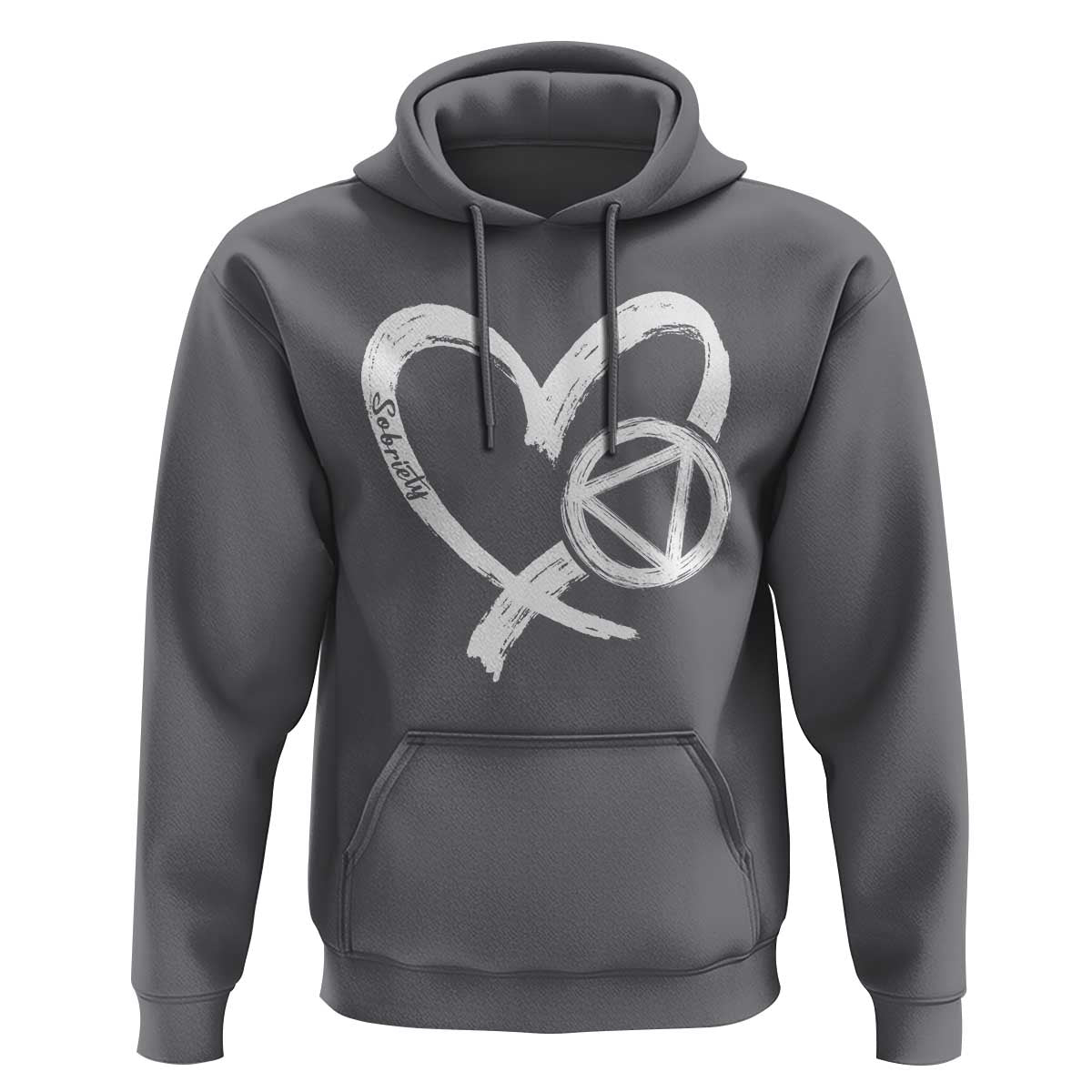 Sobriety Heart Sober Anniversary Alcoholic Abstinence Hoodie