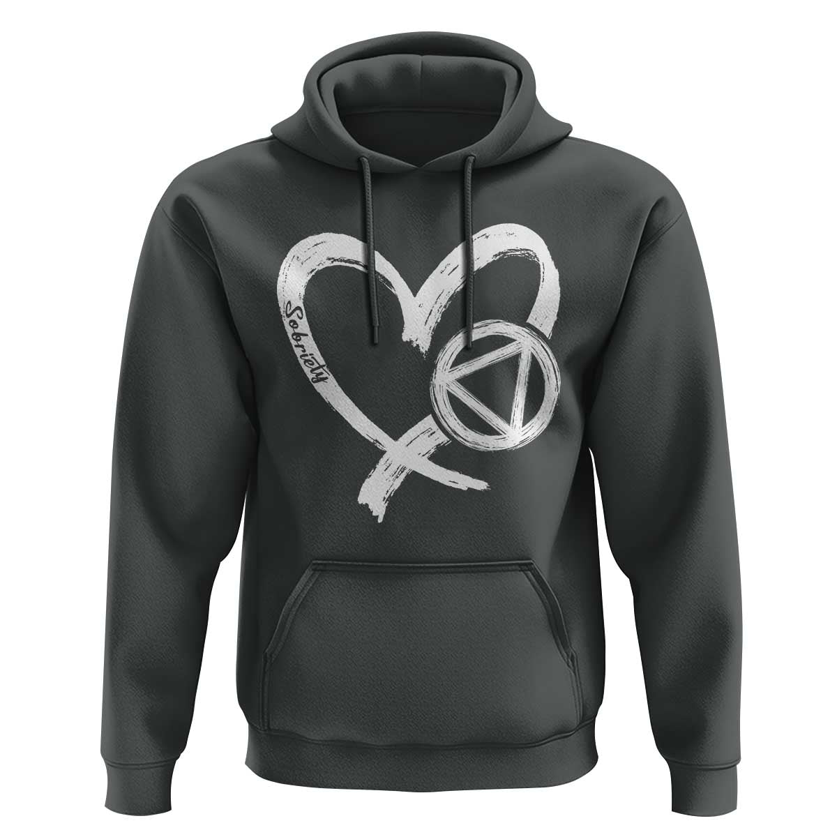 Sobriety Heart Sober Anniversary Alcoholic Abstinence Hoodie