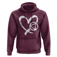Sobriety Heart Sober Anniversary Alcoholic Abstinence Hoodie