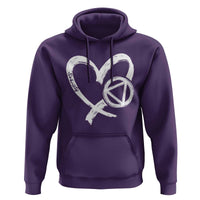 Sobriety Heart Sober Anniversary Alcoholic Abstinence Hoodie