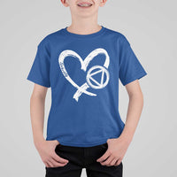 Sobriety Heart Sober Anniversary Alcoholic Abstinence T Shirt For Kid