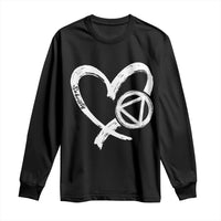 Sobriety Heart Sober Anniversary Alcoholic Abstinence Long Sleeve Shirt