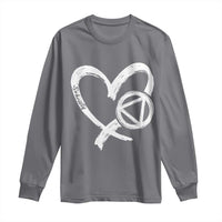 Sobriety Heart Sober Anniversary Alcoholic Abstinence Long Sleeve Shirt