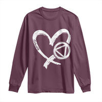 Sobriety Heart Sober Anniversary Alcoholic Abstinence Long Sleeve Shirt