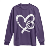 Sobriety Heart Sober Anniversary Alcoholic Abstinence Long Sleeve Shirt