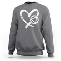 Sobriety Heart Sober Anniversary Alcoholic Abstinence Sweatshirt