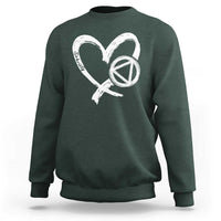 Sobriety Heart Sober Anniversary Alcoholic Abstinence Sweatshirt
