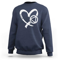 Sobriety Heart Sober Anniversary Alcoholic Abstinence Sweatshirt