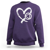 Sobriety Heart Sober Anniversary Alcoholic Abstinence Sweatshirt
