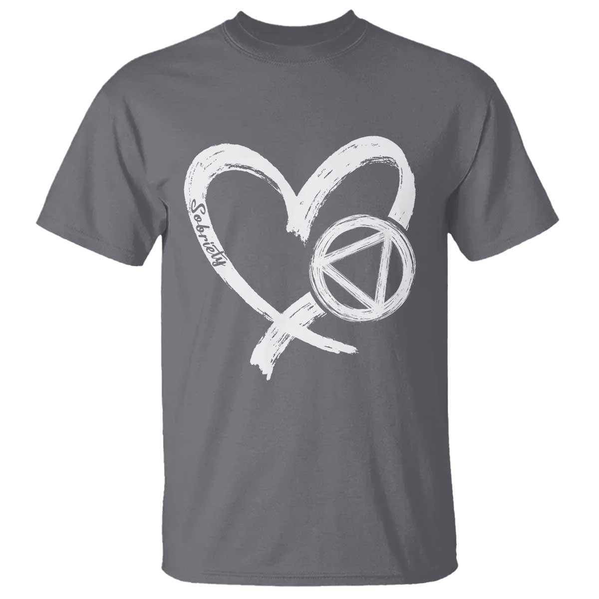 Sobriety Heart Sober Anniversary Alcoholic Abstinence T Shirt