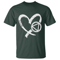 Sobriety Heart Sober Anniversary Alcoholic Abstinence T Shirt