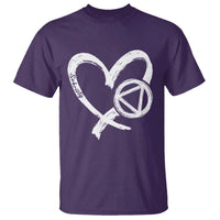 Sobriety Heart Sober Anniversary Alcoholic Abstinence T Shirt
