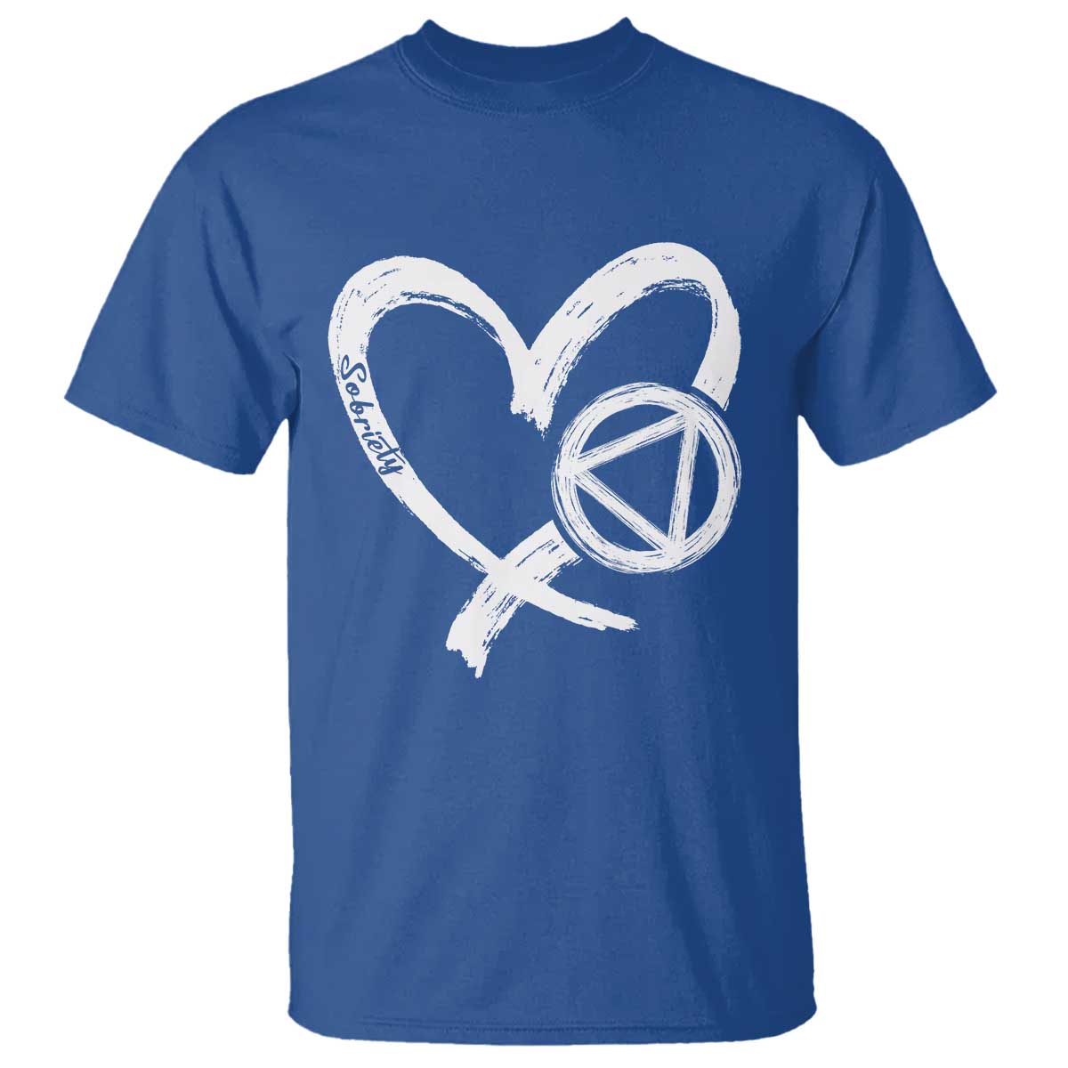 Sobriety Heart Sober Anniversary Alcoholic Abstinence T Shirt