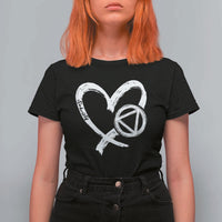 Sobriety Heart Sober Anniversary Alcoholic Abstinence T Shirt For Women