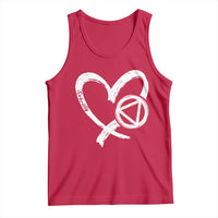 Sobriety Heart Sober Anniversary Alcoholic Abstinence Tank Top