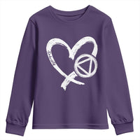 Sobriety Heart Sober Anniversary Alcoholic Abstinence Youth Sweatshirt
