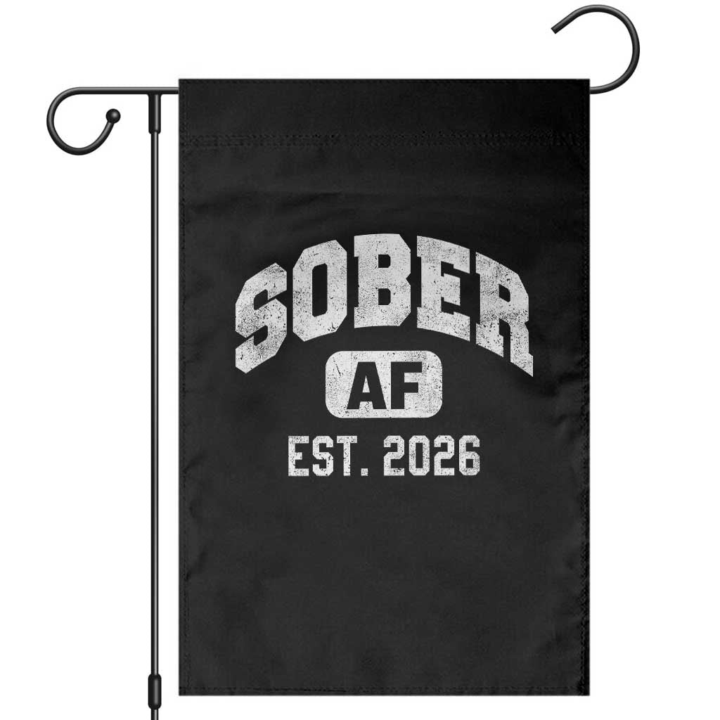 Sober AF 2026 AA Recovery Achiever Sobriety Anniversary Garden Flag