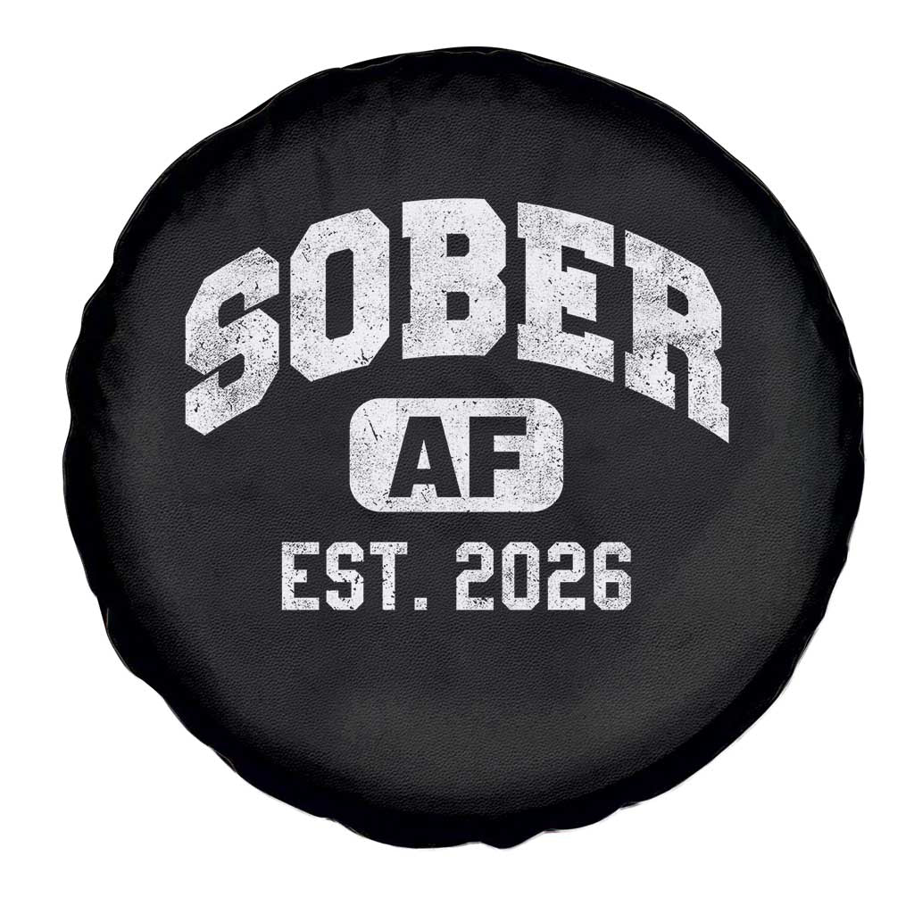 Sober AF 2026 AA Recovery Achiever Sobriety Anniversary Spare Tire Cover