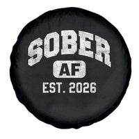 Sober AF 2026 AA Recovery Achiever Sobriety Anniversary Spare Tire Cover