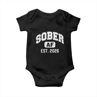 Sober AF 2026 AA Recovery Achiever Sobriety Anniversary Baby Onesie