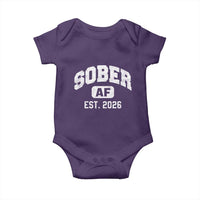 Sober AF 2026 AA Recovery Achiever Sobriety Anniversary Baby Onesie