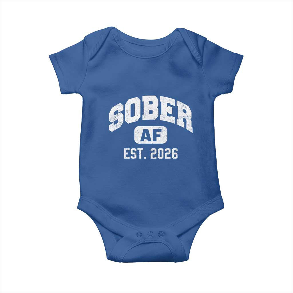 Sober AF 2026 AA Recovery Achiever Sobriety Anniversary Baby Onesie