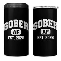 Sober AF 2026 AA Recovery Achiever Sobriety Anniversary 4 in 1 Can Cooler Tumbler