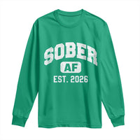 Sober AF 2026 AA Recovery Achiever Sobriety Anniversary Long Sleeve Shirt