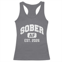 Sober AF 2026 AA Recovery Achiever Sobriety Anniversary Racerback Tank Top