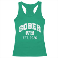Sober AF 2026 AA Recovery Achiever Sobriety Anniversary Racerback Tank Top
