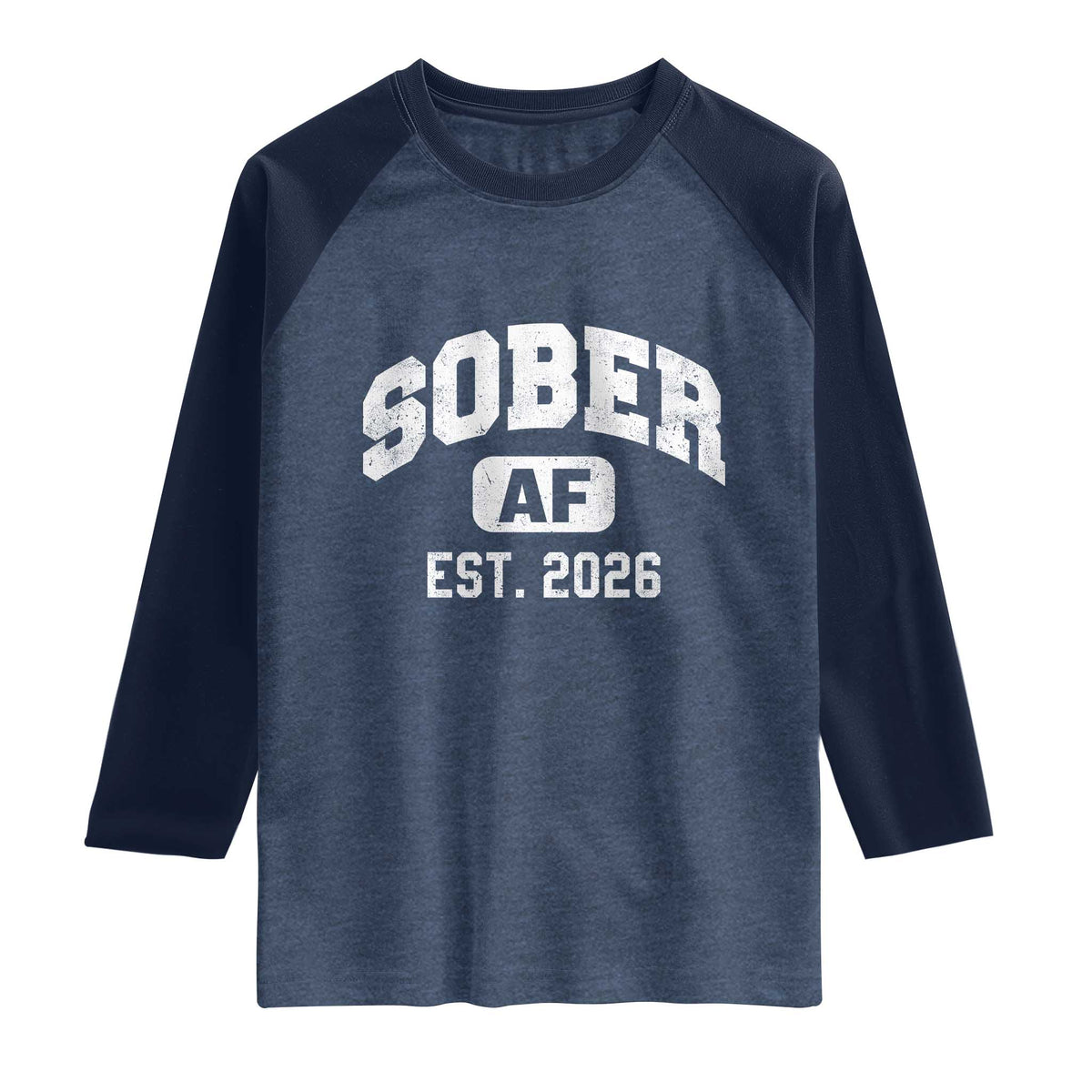 Sober AF 2026 AA Recovery Achiever Sobriety Anniversary Raglan Shirt