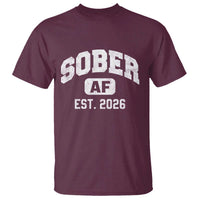 Sober AF 2026 AA Recovery Achiever Sobriety Anniversary T Shirt