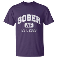 Sober AF 2026 AA Recovery Achiever Sobriety Anniversary T Shirt