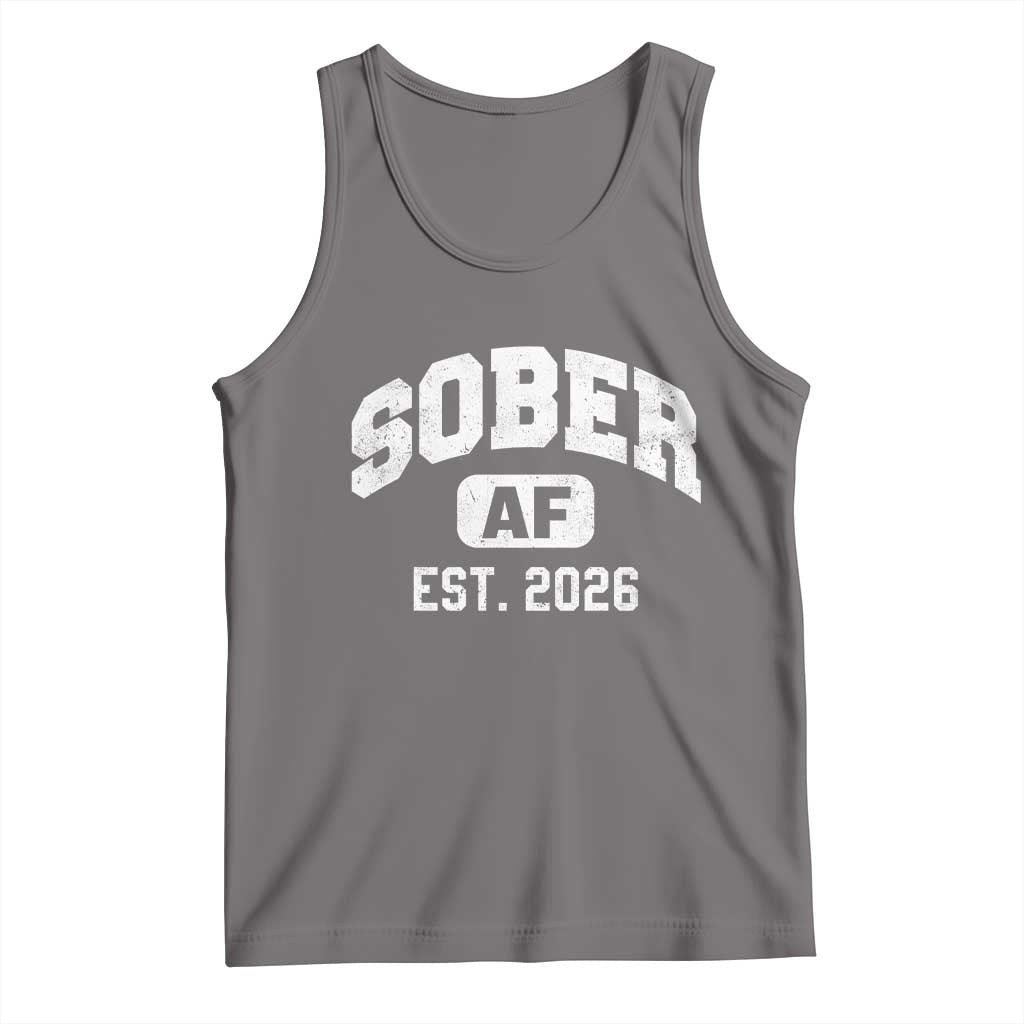 Sober AF 2026 AA Recovery Achiever Sobriety Anniversary Tank Top