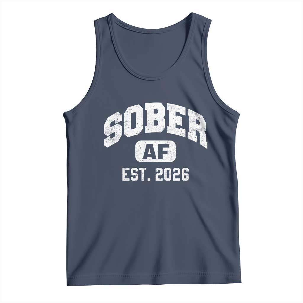 Sober AF 2026 AA Recovery Achiever Sobriety Anniversary Tank Top
