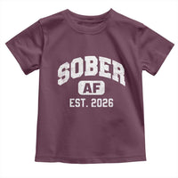 Sober AF 2026 AA Recovery Achiever Sobriety Anniversary Toddler T Shirt