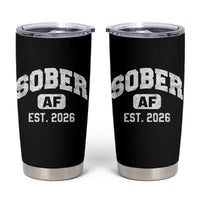 Sober AF 2026 AA Recovery Achiever Sobriety Anniversary Tumbler Cup