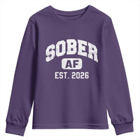 Sober AF 2026 AA Recovery Achiever Sobriety Anniversary Youth Sweatshirt