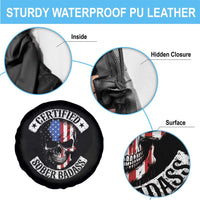 Certified Sober Badass Spare Tire Cover Sobriety Alcohol Fighters Vintage Skull
