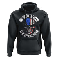 Certified Sober Badass Hoodie Sobriety Alcohol Fighters Vintage Skull