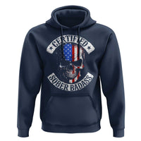 Certified Sober Badass Hoodie Sobriety Alcohol Fighters Vintage Skull