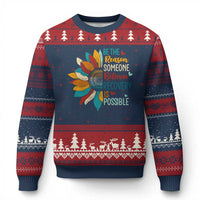 Sober Recover Ugly Christmas Sweater Be The Reason Someone Believes Recovery Is Possible