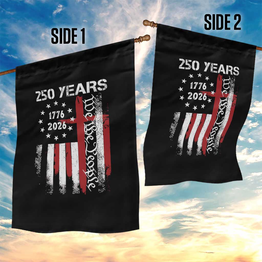 250 Years America Anniversary Christian USA Flag Garden Flag
