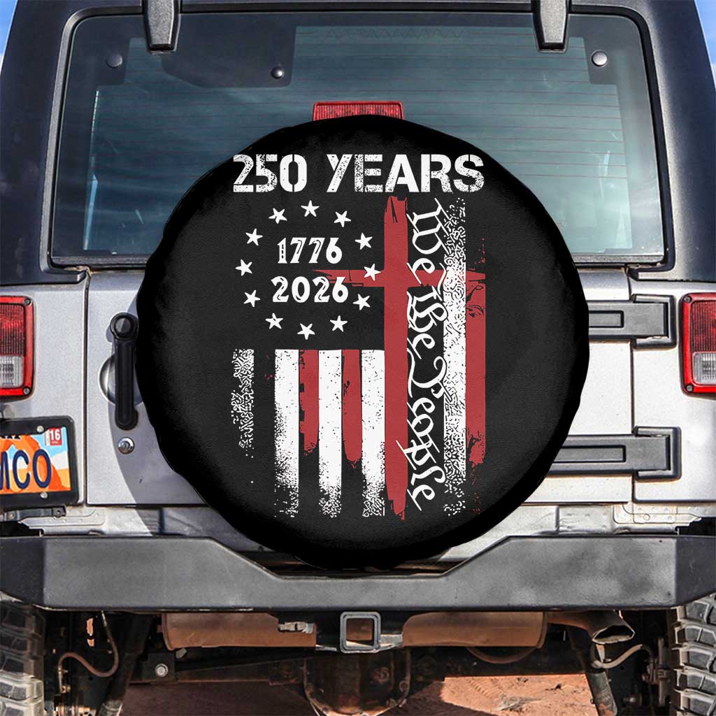 250 Years America Anniversary Christian USA Flag Spare Tire Cover