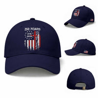250 Years America Anniversary Christian USA Flag Baseball Cap