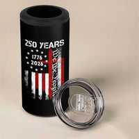 250 Years America Anniversary Christian USA Flag 4 in 1 Can Cooler Tumbler