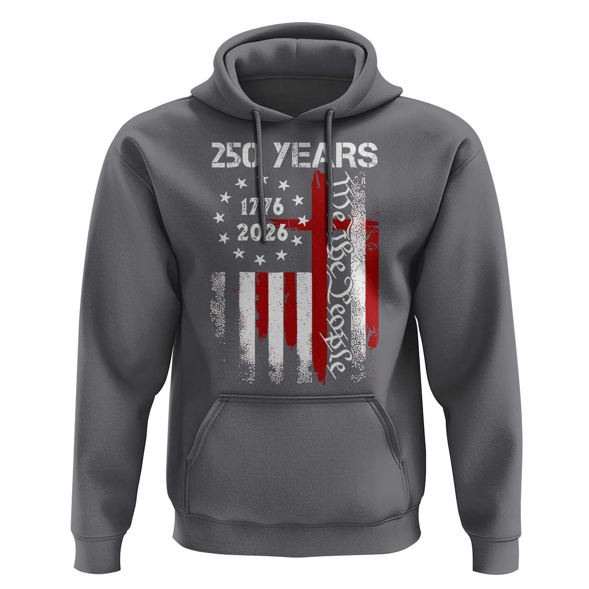 250 Years America Anniversary Christian USA Flag Hoodie