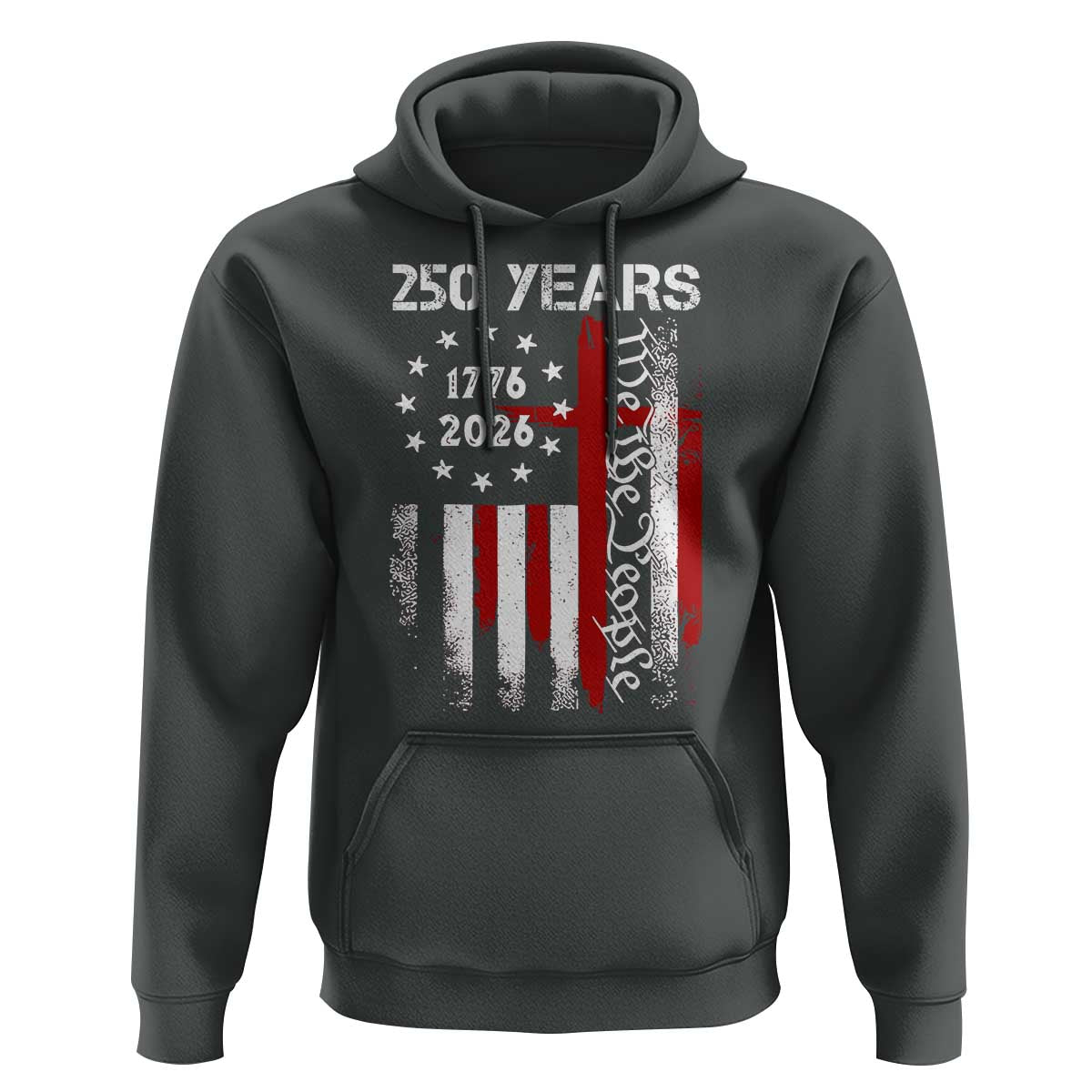 250 Years America Anniversary Christian USA Flag Hoodie